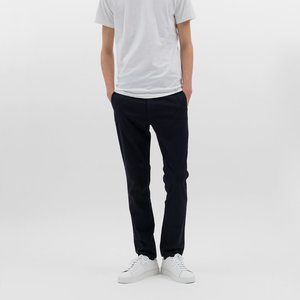 NWT NORSE PROJECTS Aros Slim Light Stretch Chino Dark Navy 33"